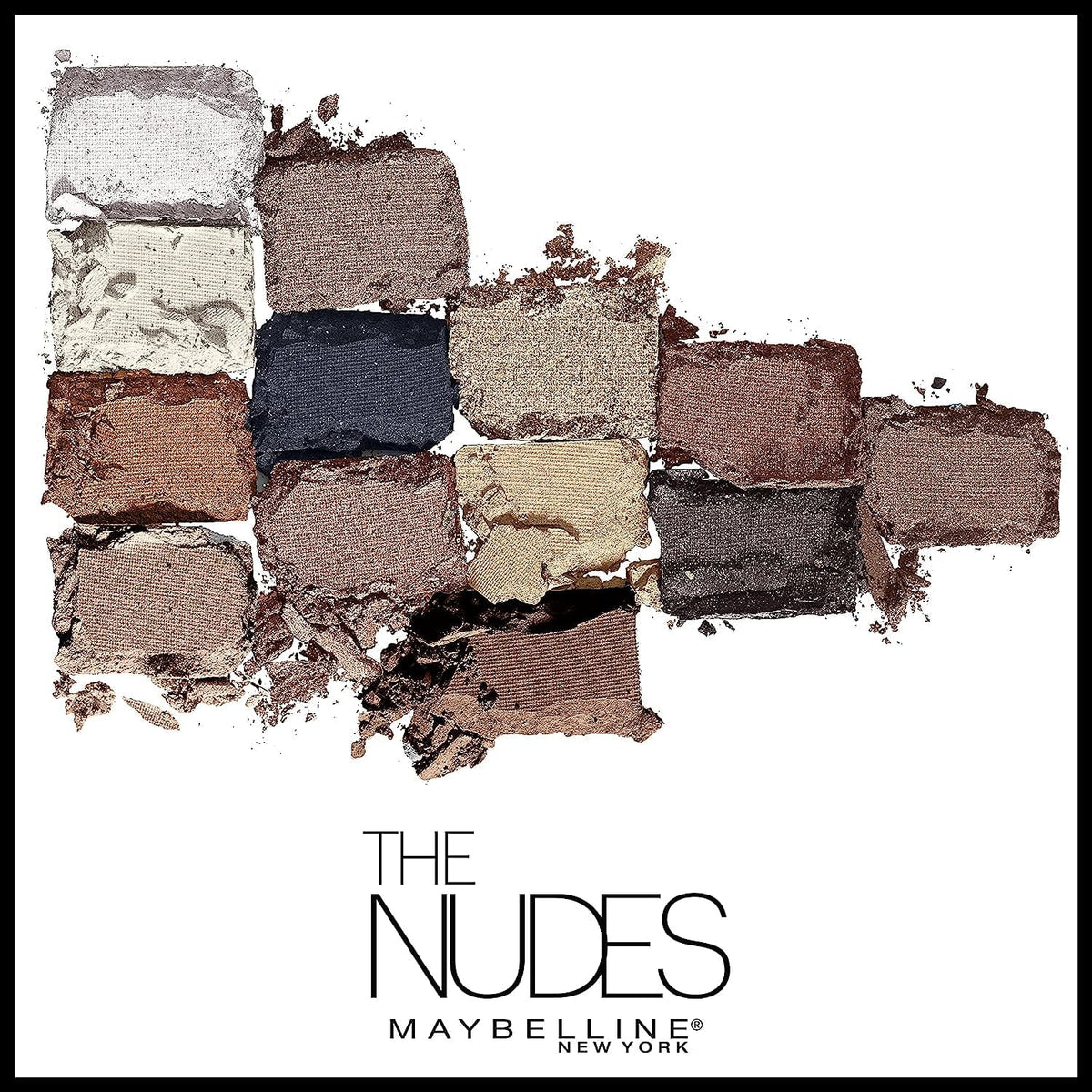 Powder, Blendable Nudes Eyeshadow Palette Pigmented Makeup, 1 The Shimmer Maybelline Count 12 and Shades, Matte