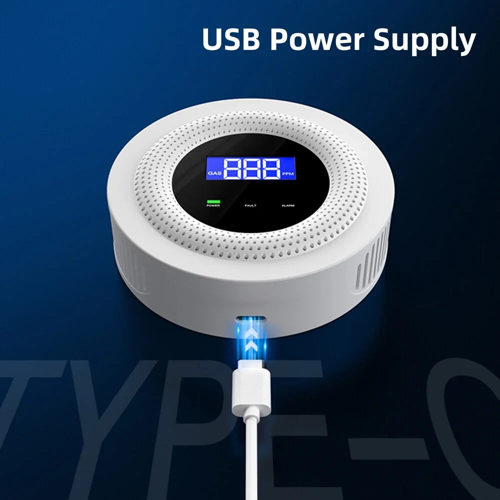 Alarm Concentration Power Tuya Decible with Leakage Alarm Voice Live Detection High APP Supplys Remote USB Prompt Wifi Display Device Gases