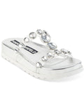 Leather On Sandals Lagerfeld Belinda Slip Paris Womens Karl Slide Faux