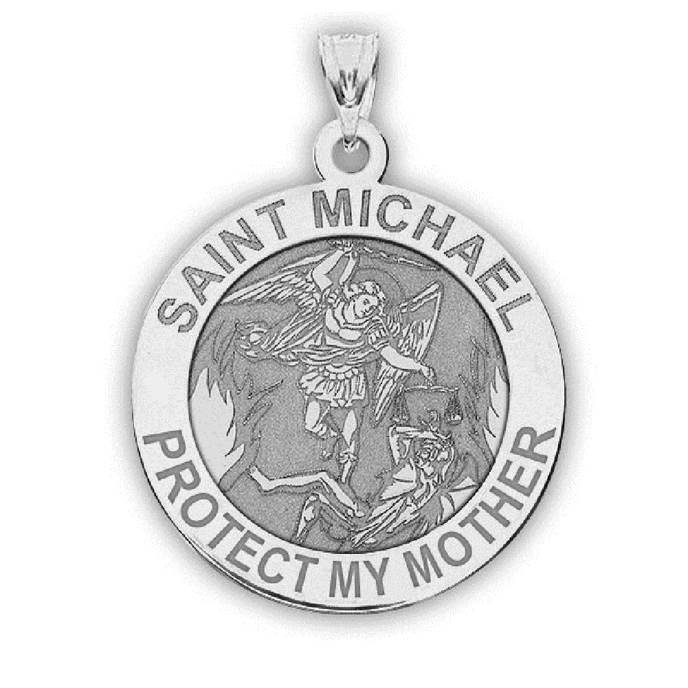 '- in 1 My Michael Medal Protect Saint Religious 14K Gold Picturesongold.Com Mother - Yellow Solid inch