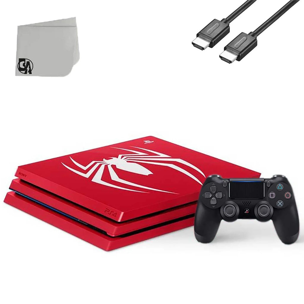 1TB Spider-Man 4 Cable HDMI BOLT Pre-Owned PlayStation With Edition AXTION Pro Console Limited Gaming