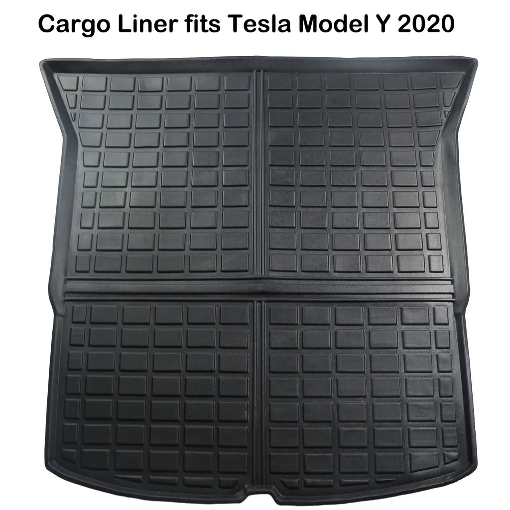 Cover for Y Y climate Tesla Black 7-Seat Trunk Tesla 2020 All Cargo 2020 Liner SUV Cargo Fit Floor Rear Mat , Tray Model Model Accessory