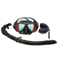 Combo Volume & Snorkel Mirror Mask Black Palantic Free Dive Lenses Low Coated