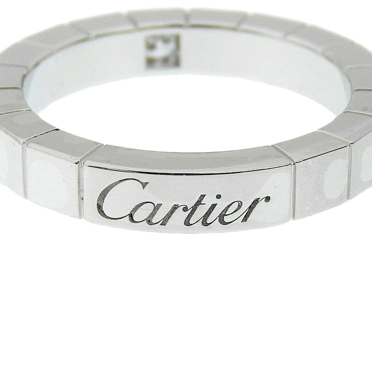 I220823087 Approx. 1P CARTIER Gold Women's Pre-Owned K18 Ring 5.8g Diamond Cartier White Lanieres x (Good)