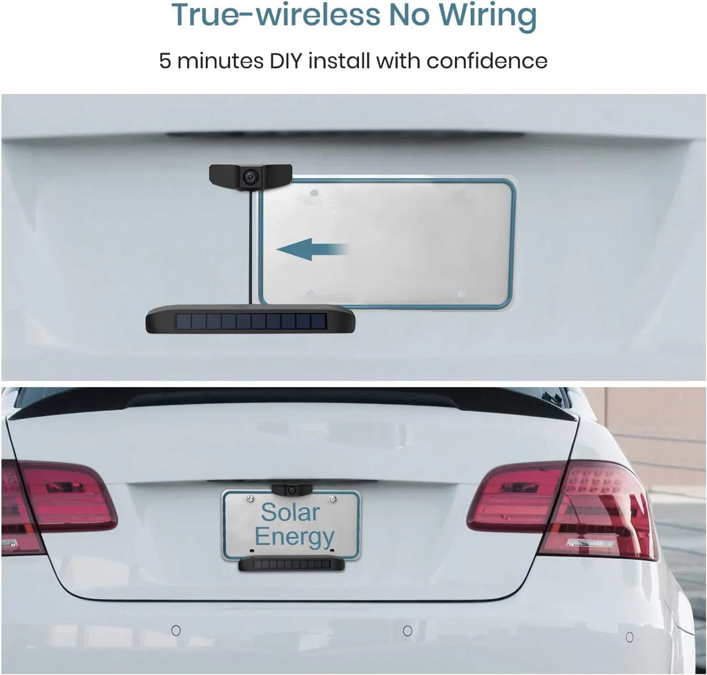 Pro Night View Most Solar Install Drilling Camera Vision DIY No Backup Rear Wiring Vehicle, Wireless Camera No with BOSCAM SunGo for Digital Wireless