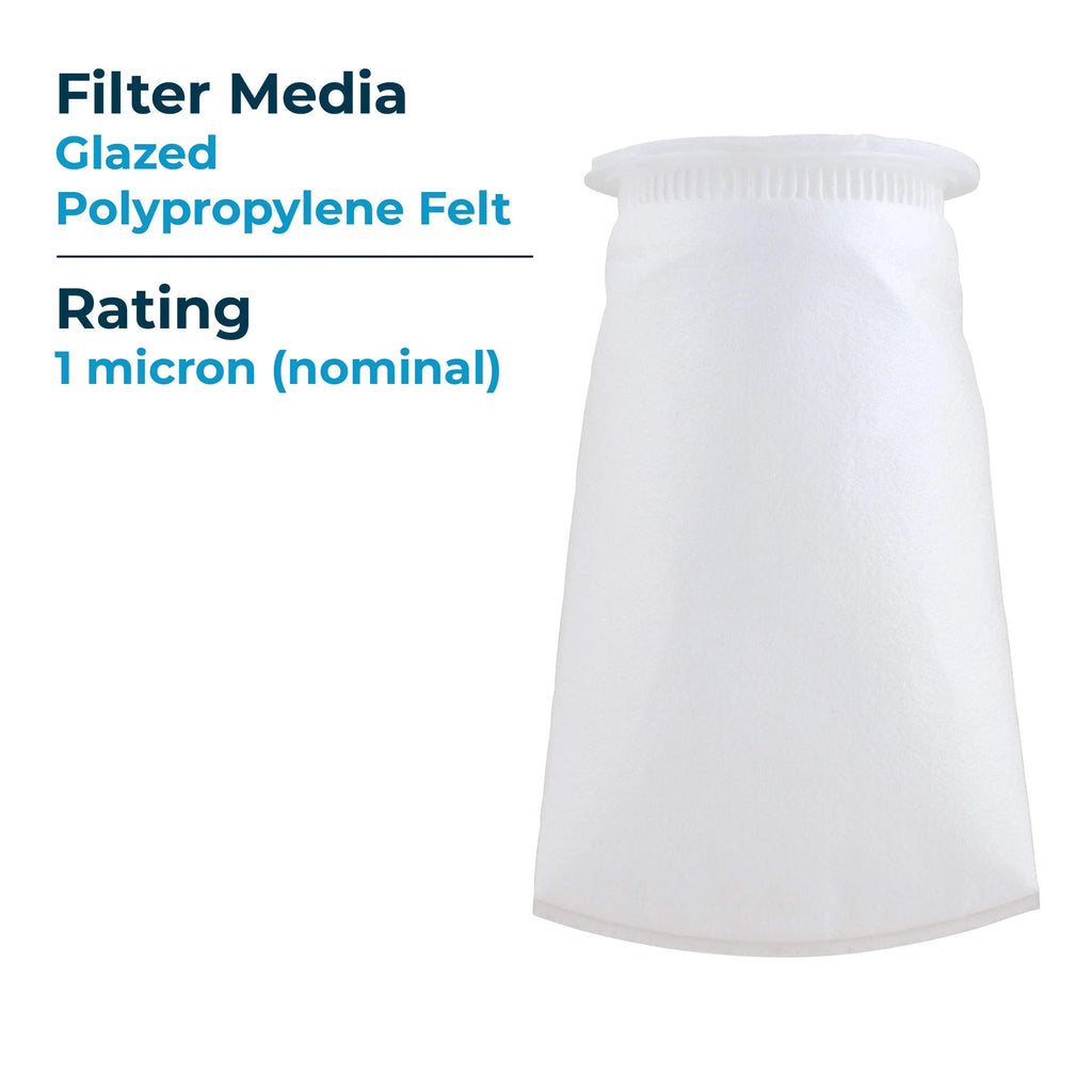 155383-03 Micron BP-410-1 (10”) Felt Glazed 40) Bag SpiroPure Liquid SP-BP-410-1 of Polypropylene (Case 1 #3 Filter