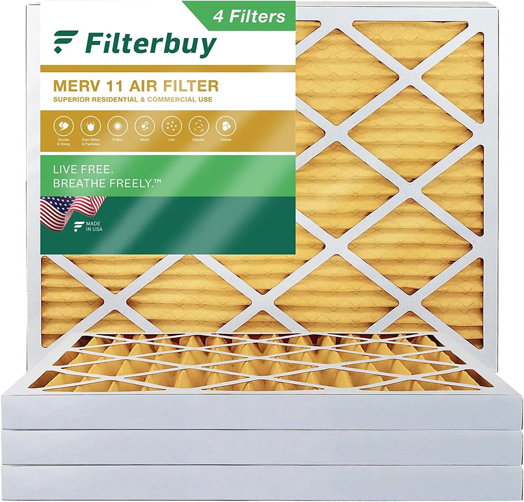 HVAC (4-Pack) Filters Air AC 10x16x2 Pleated 11 MERV Furnace Filterbuy