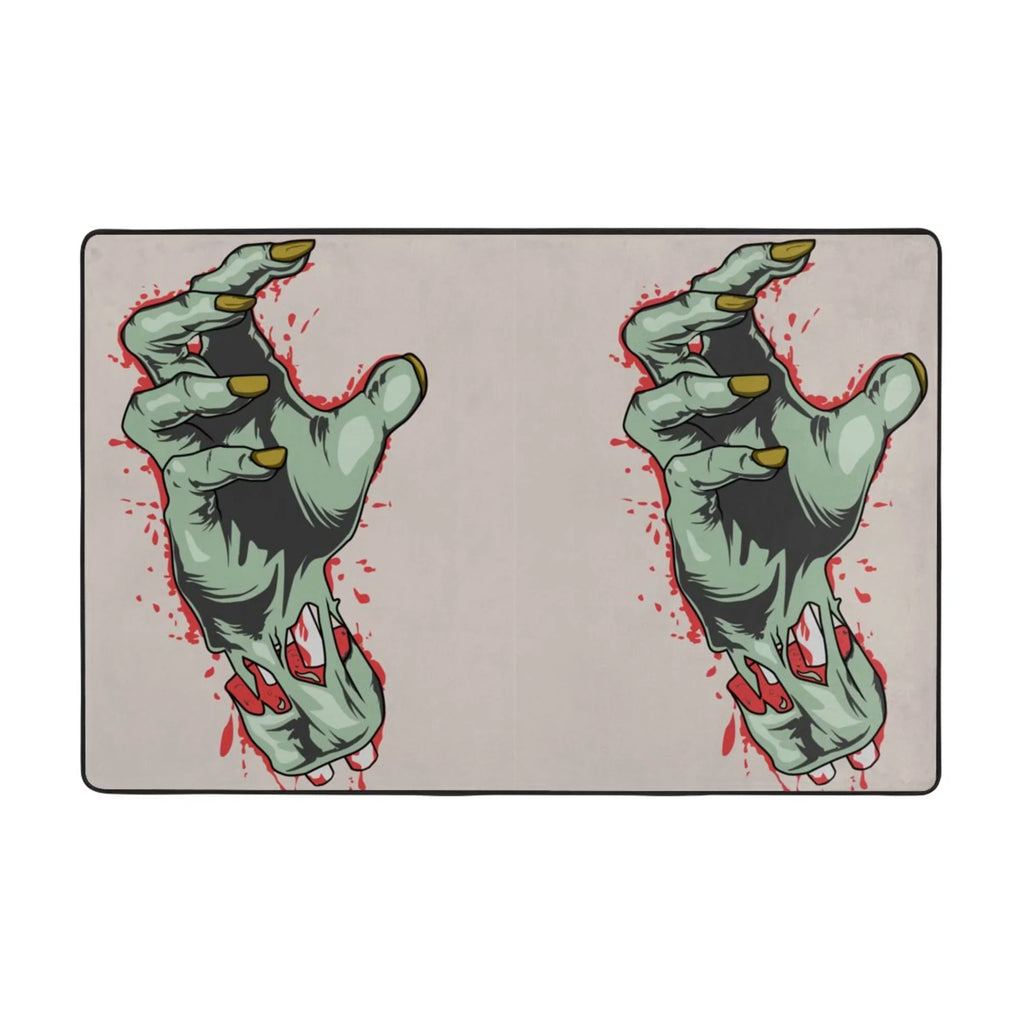 for Doormat Non-slip Floor Mat Living Room Horror Zombie Hand Rug Sink Blood Kitchen XMXY Rugs Area exterior Indoor,72"x48" Area Entrance, Facecloth