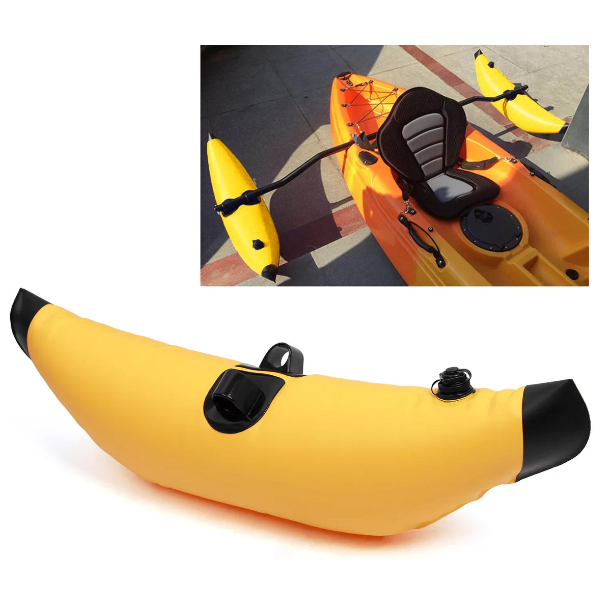 Standing Kayak Float PVC Inflatable with Arms Float Fishing Rod Boat Sidekick Meterk Kit Outrigger Stabilizer System Kayak