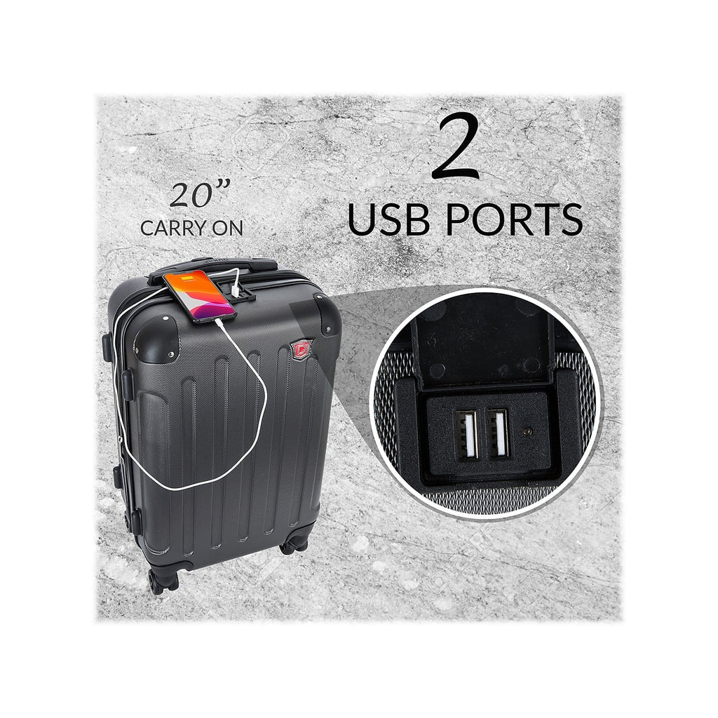 Blue Intely Set Plastic Luggage 2-Piece (DKINT0SM-BLU) DUKAP