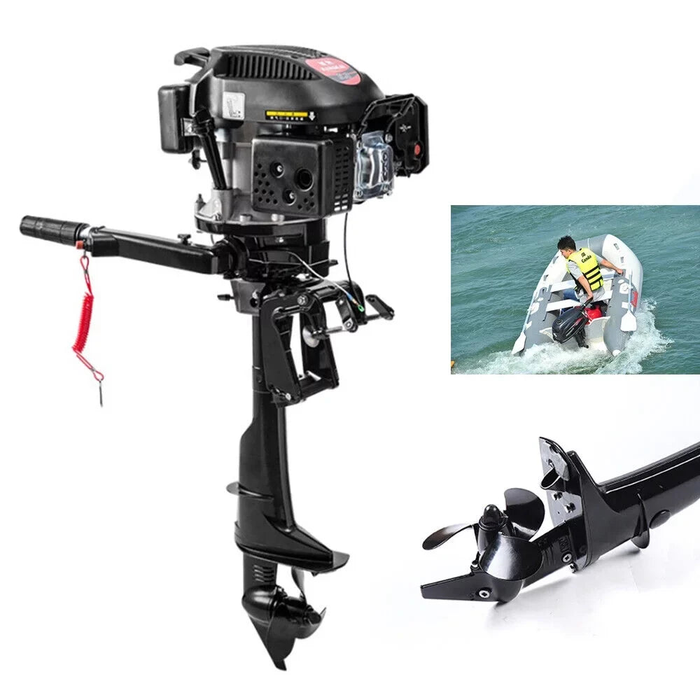 Boat Motor 6HP Outboard Boat Cooling Engine Air System Miumaeov Motor Stroke Fishing 4