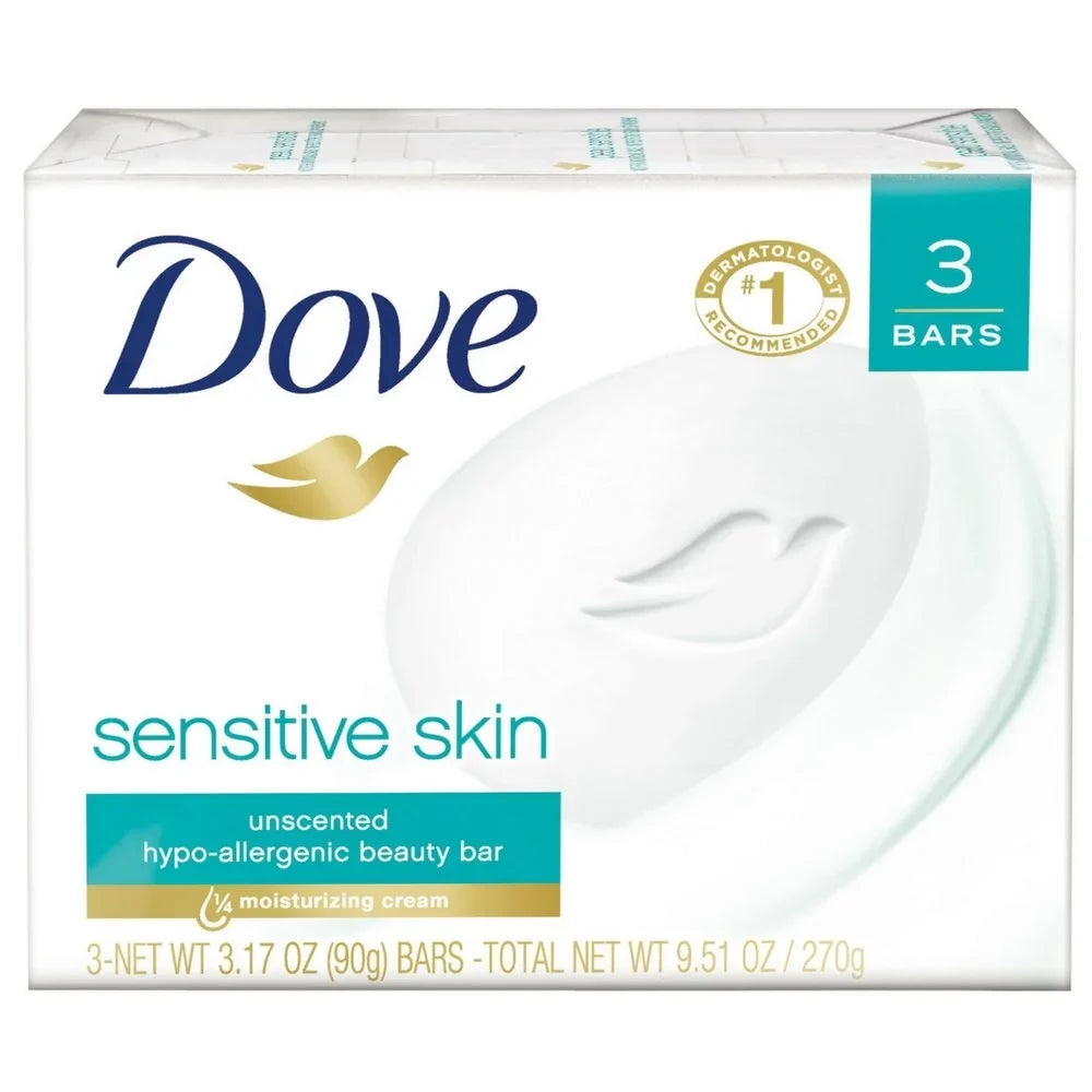 Dove Skin Bar Sensitive Of Beauty Bar (Pack 4) Oz, 3.17 3