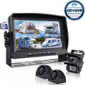 A9 View Monitor, HD camera Backup with DVR 9’’ for RV Side Trailer Backup System Camera IP69 Camera Advanced Function Split Screens Car Truck RV Quad 4 Record Box Large eRapta Waterproof Rear and