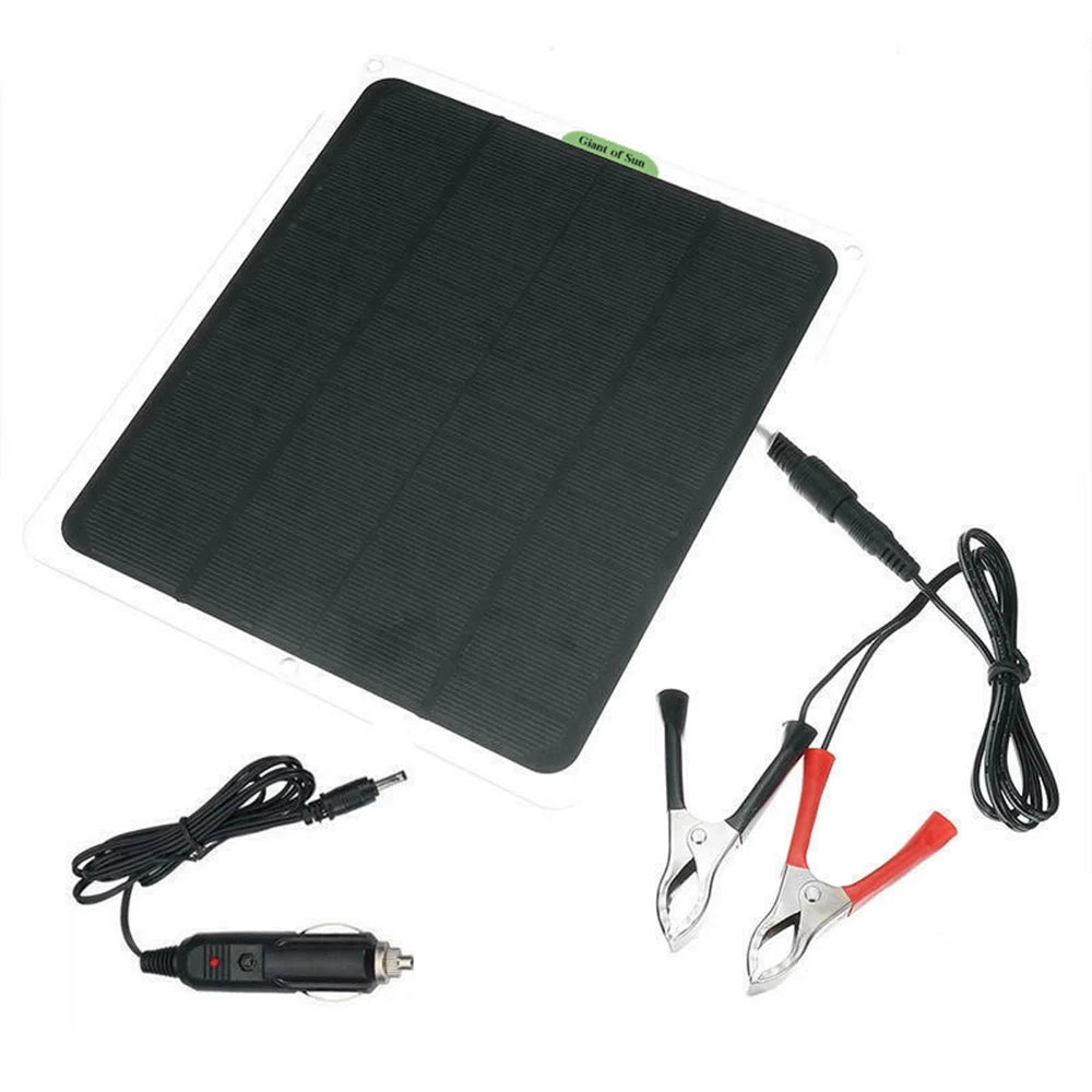 Charging Charger Solar RV Monocrystalline 20W exterior with Cars for occkic Panels Charger Yachting Flexible Clips 12V/5V Battery