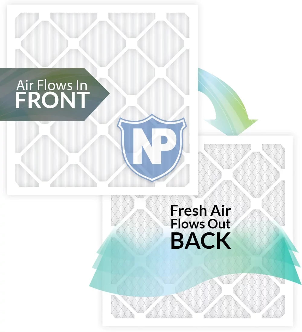 12 6 Filters Pleated Air MERV 16x25x1 (15_1/2x24_1/2) Pack