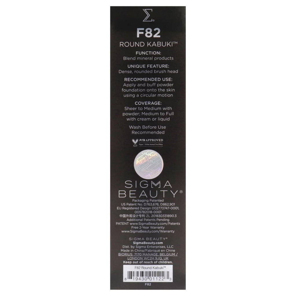 Kabuki 1 SIGMA Beauty , Pc Round Brush F82 - Brush