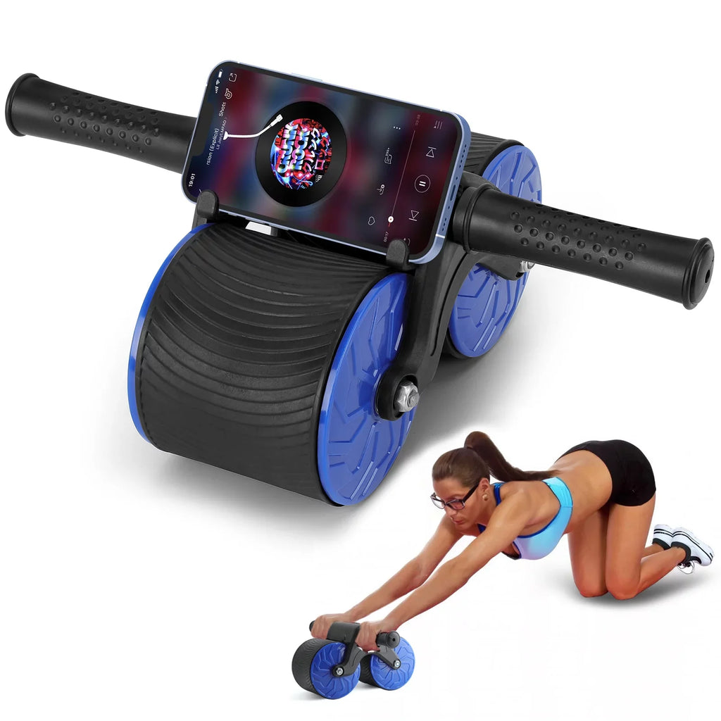 Core Beginner Muscle Wheel Abs Training. Gym Home Roller to Ab Equipment for Training Wheel - Rebound Abdominal Abdominal Automatic Strength Advanced at Workout Fitness Strength for Wheel,