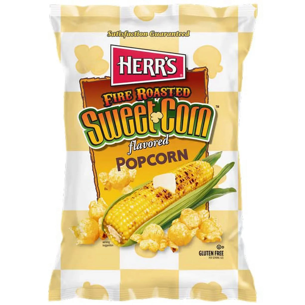 30 Roasted Sweet OF Popcorn Grams Corn PACK Fire Herr's 25