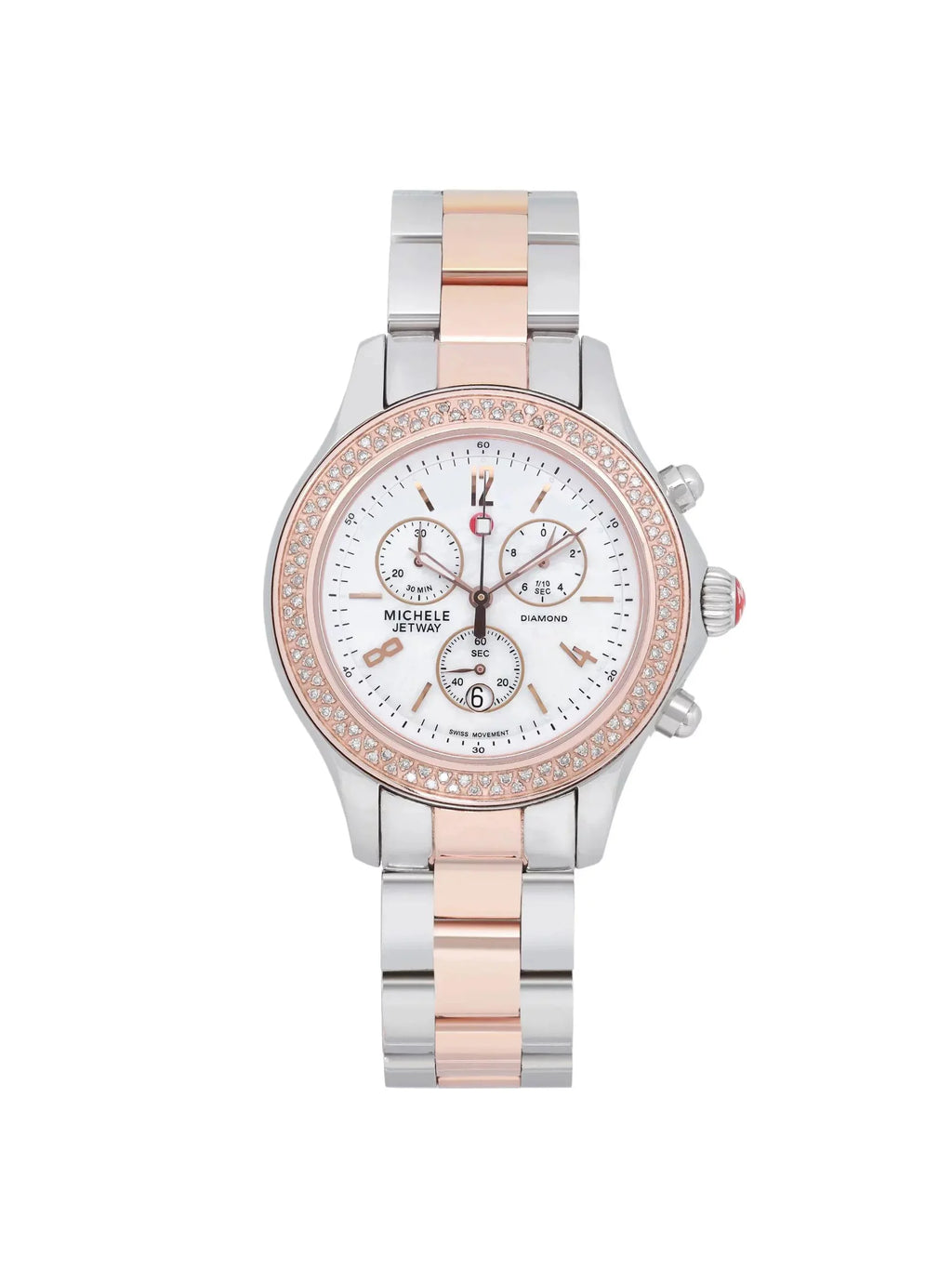 Quartz Ladies MWW17A000017 0.50cttw Watch Diamond Michele Jetway Steel 40mm