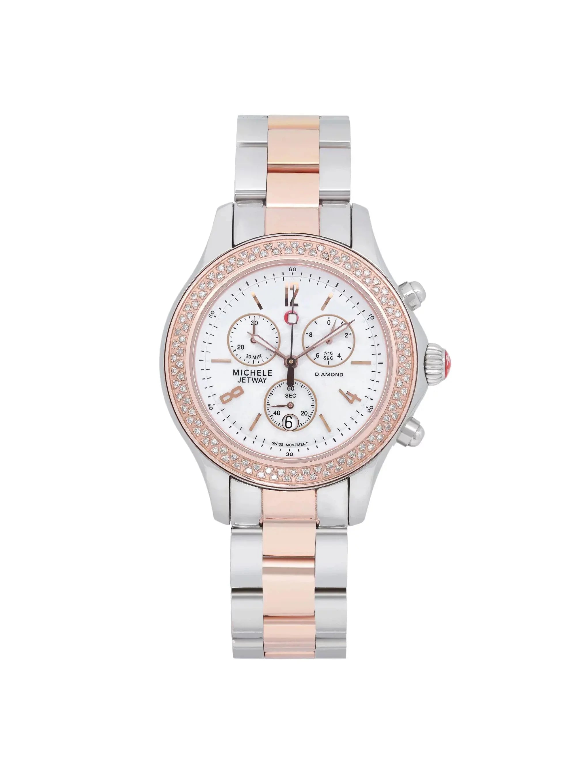 Quartz Ladies MWW17A000017 0.50cttw Watch Diamond Michele Jetway Steel 40mm