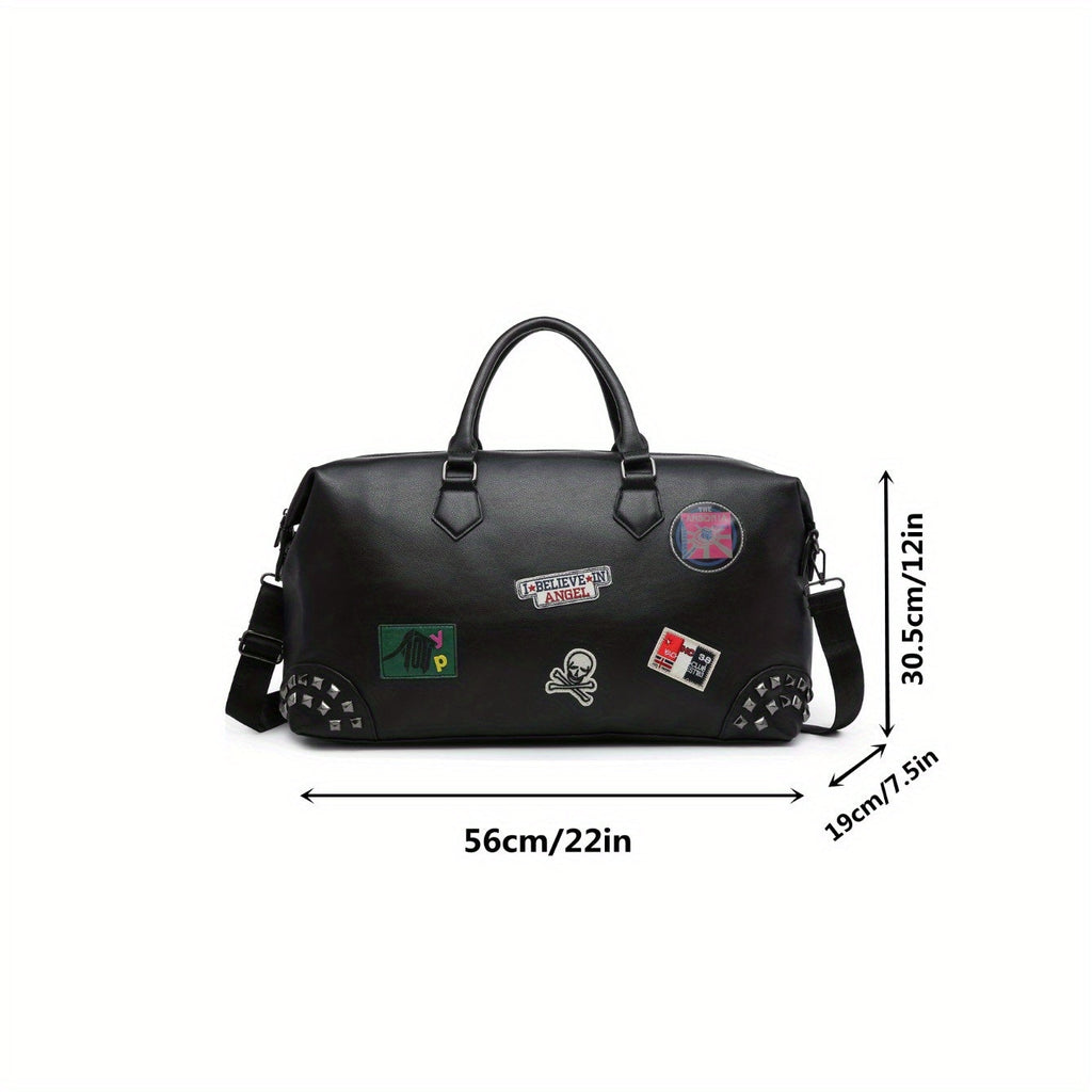 Travel Bag Tote Large Bag Handbag Duffel Weekender Leather Crossbody MICHROE PU
