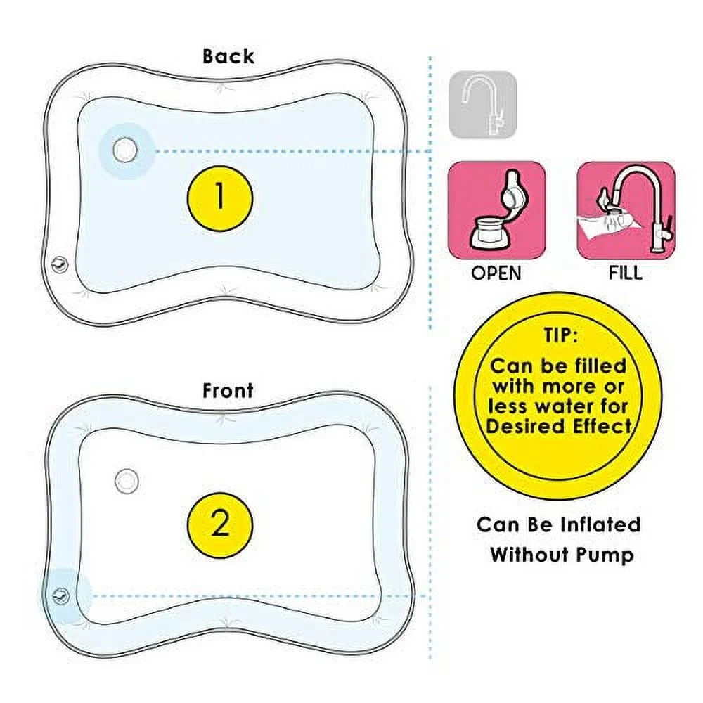Stimulation and Play Inflatable Infants liquid Baby's Fun time Activity Tummy Your is time Premium Splashin'kids The Perfect Toddlers Growth Center mat