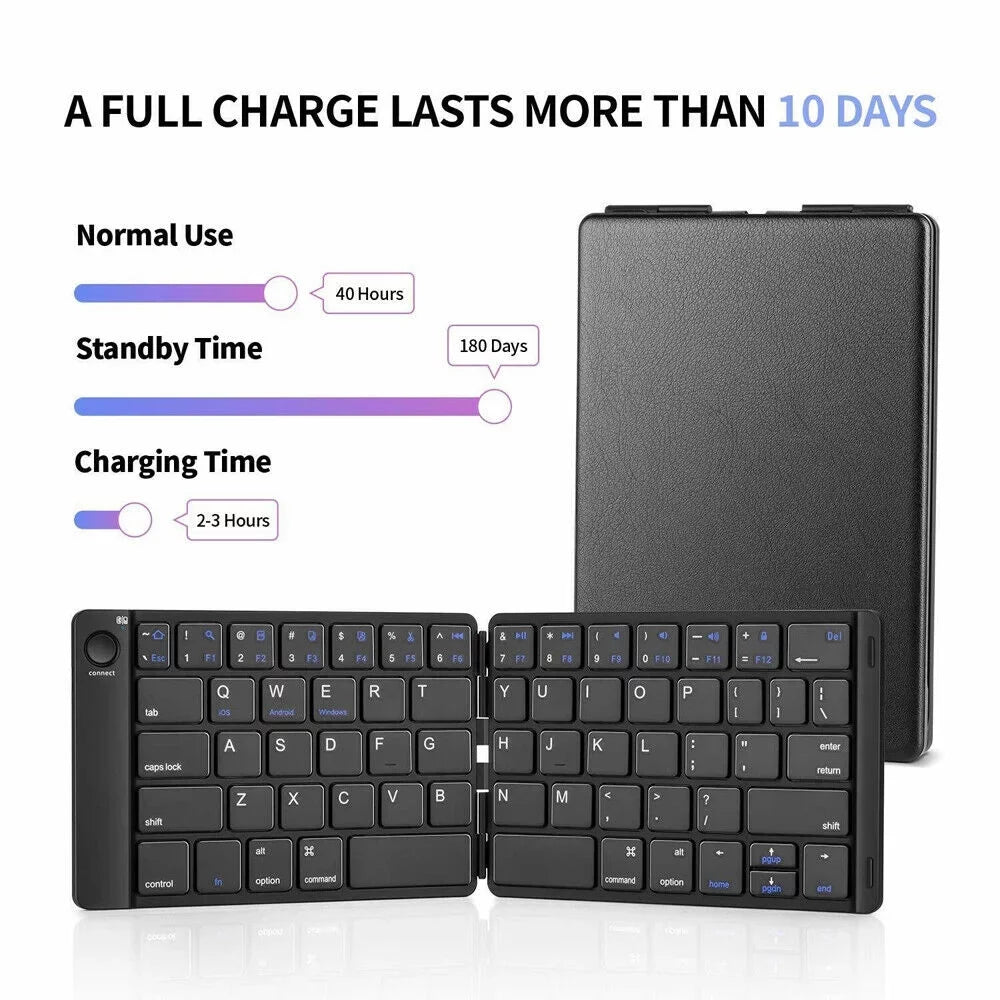 iPad Android Keyboard PC Phones iPhone Foldable Tablet Universal Bluetooth for Wireless Keyboard Mac Mini