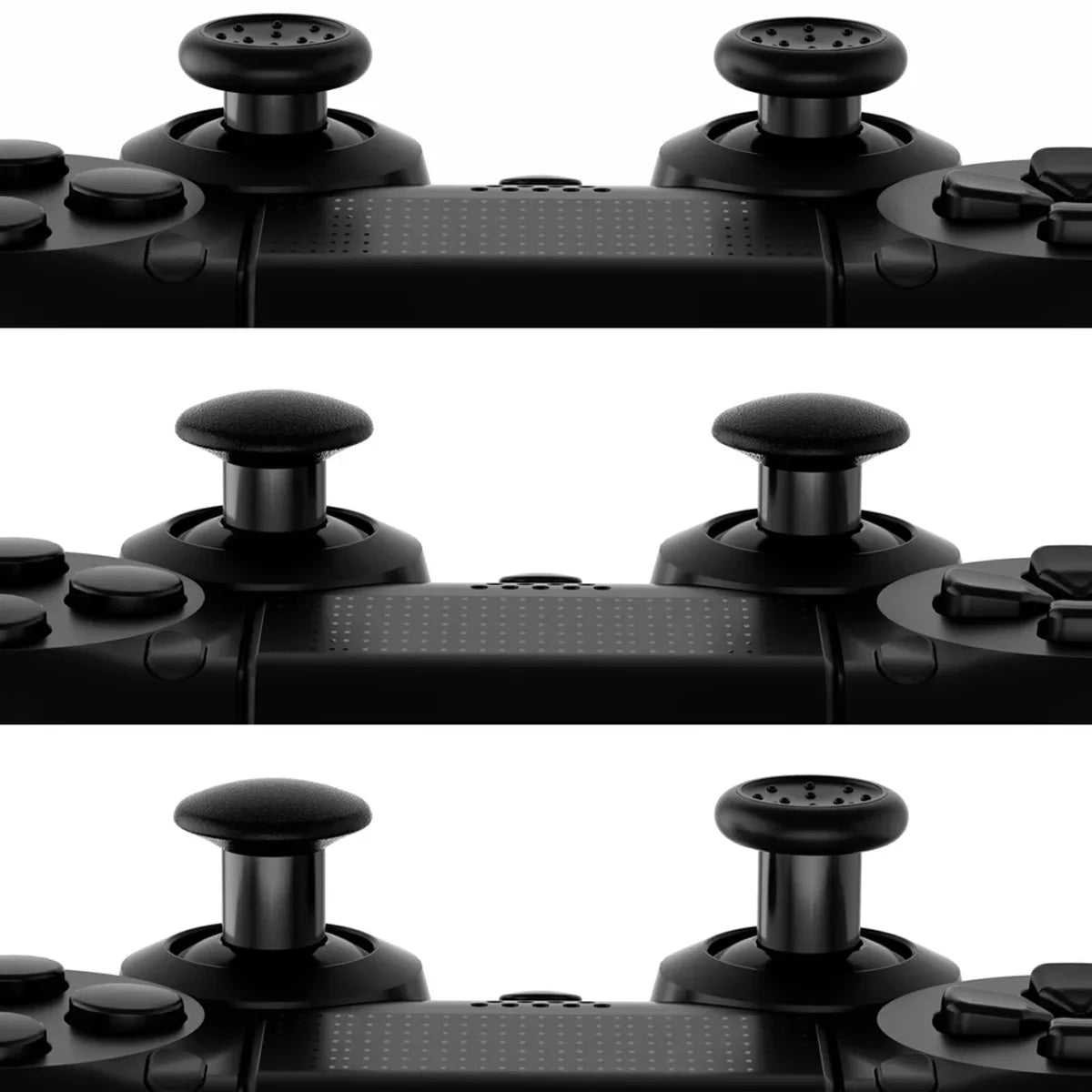 '+ Interchangeable PC Modded Controller Buttons Triggers, & & ModdedZone with Buttons Anti Controller Recoil Black Compatible Hair Custom PS5 Remap Tactical Extreme Thumbsticks FPS 2
