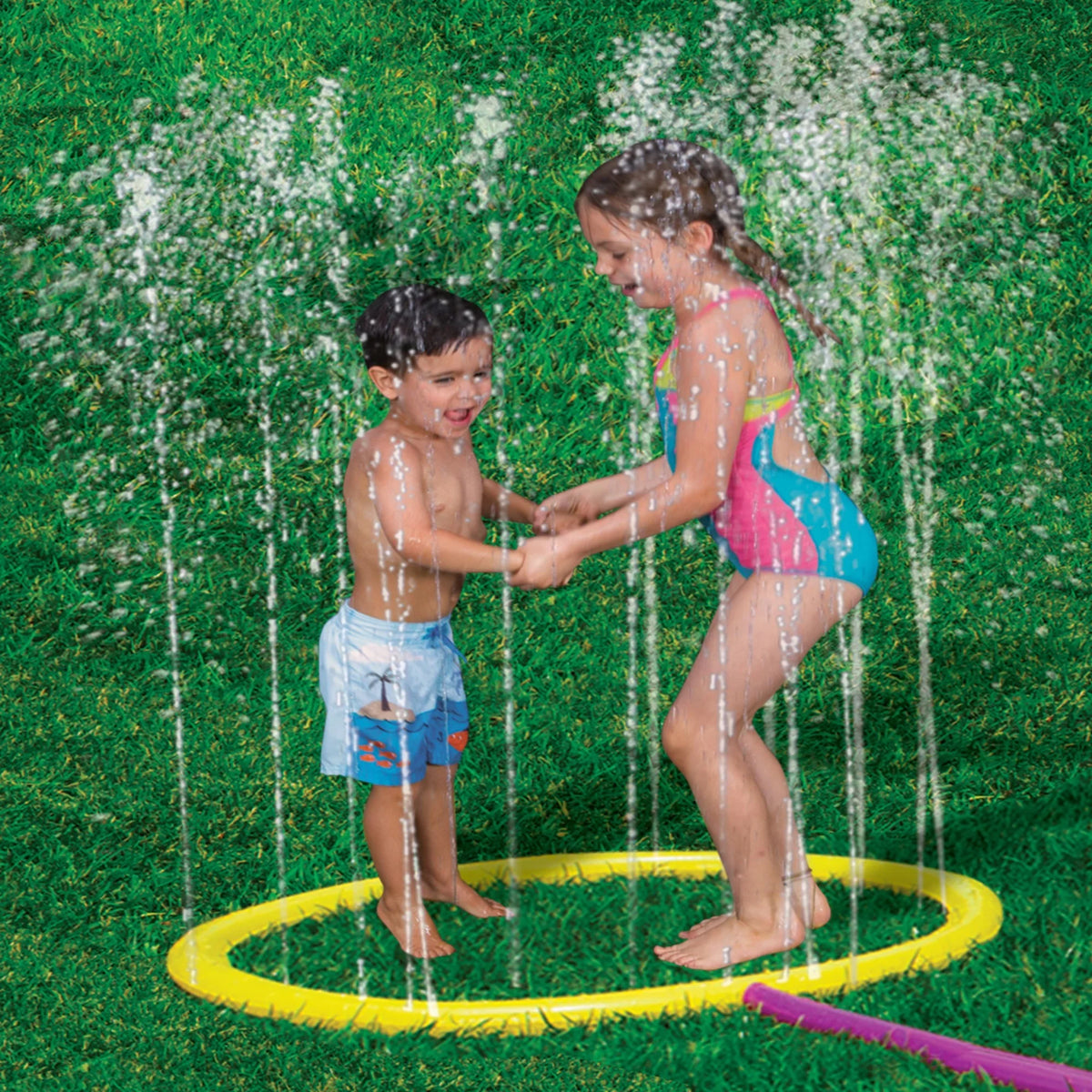 Refreshing Activities Sprinkler Banzai Sprinkler Park Splash 6 Slide - 'N