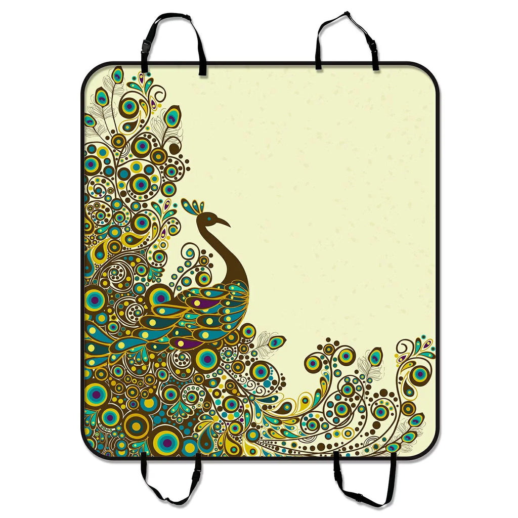 Beautiful Trunk Cargo GCKG Seat Car Mat Pet Mat Mat inches For Cars Seat Hammock and Dog SUV Cover Car Peacock Trucks 54x60 Pattern