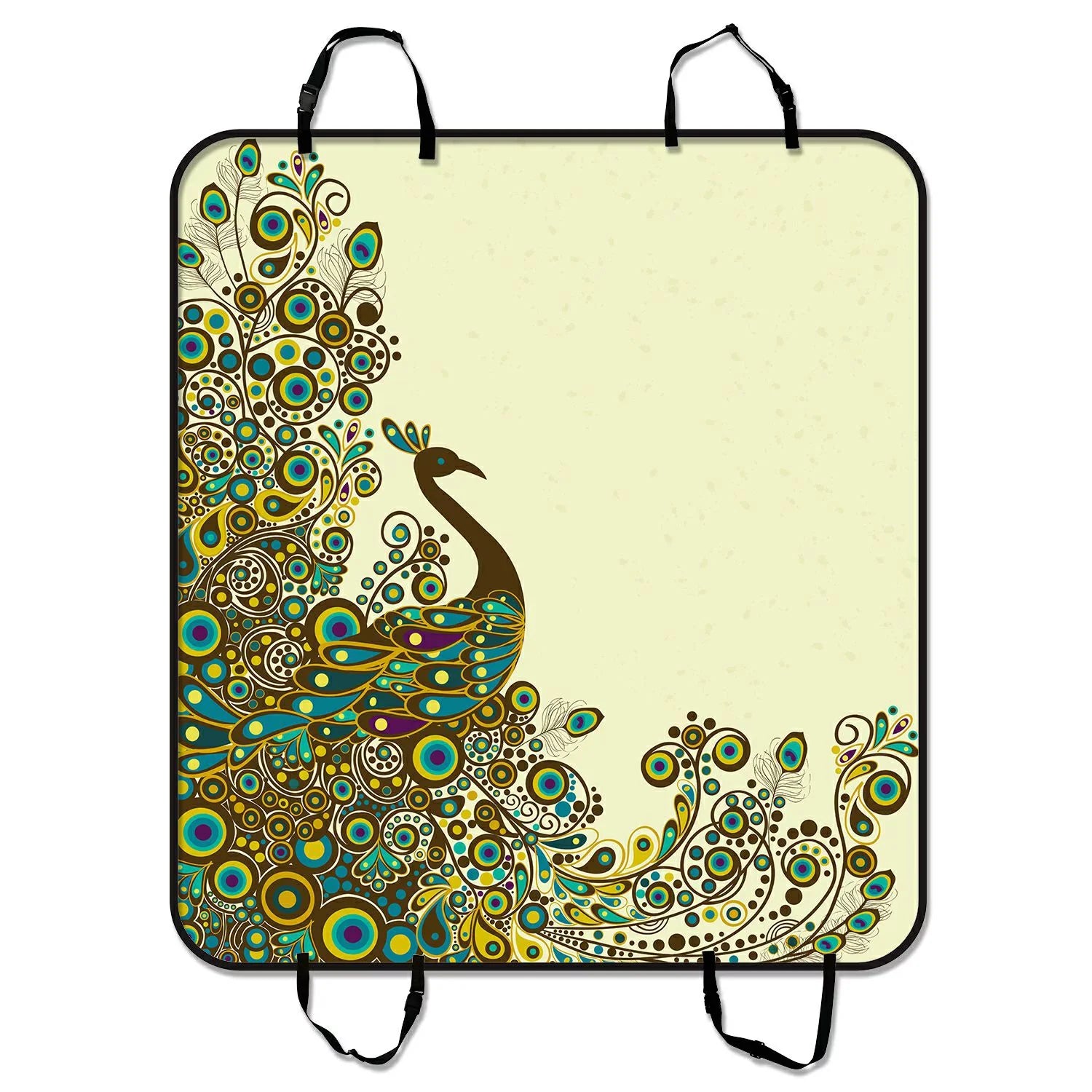Beautiful Trunk Cargo GCKG Seat Car Mat Pet Mat Mat inches For Cars Seat Hammock and Dog SUV Cover Car Peacock Trucks 54x60 Pattern