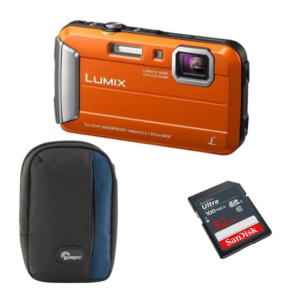 Panasonic (Certified 16MP Accessories Camera LUMIX Refurbished) with TS25 Bundle