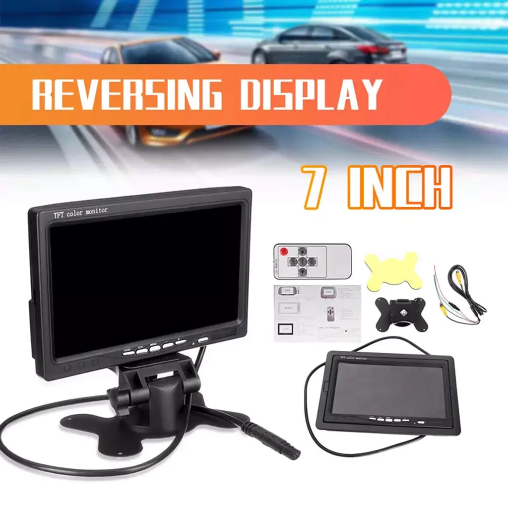 Screen Trucks 1024x600 RV Camera Bus Car Rear View Inch 7 HD Monitor HD Display Reverse Trailer AV For TFT Display Built-in Input Monitor Speaker Backup Screen