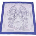 GALA ladies scarf Hermes BRIDES 90 navy de Pre-Owned x HERMES silk Carre (Good) white