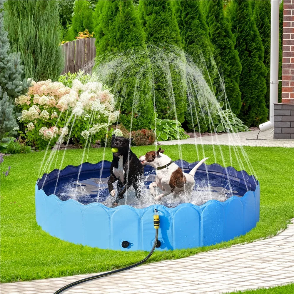 Design XXXL Swimming with Alden and Pools Indoor Foldable exterior, Blue Dog Sprinkler