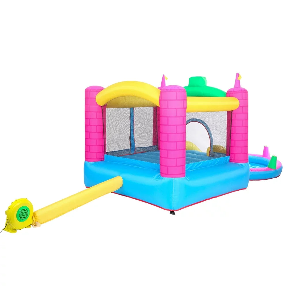 Bounce SalonMore House & Inflatable Slide liquid Splash,Multi-color Tank with Blower,Pool &