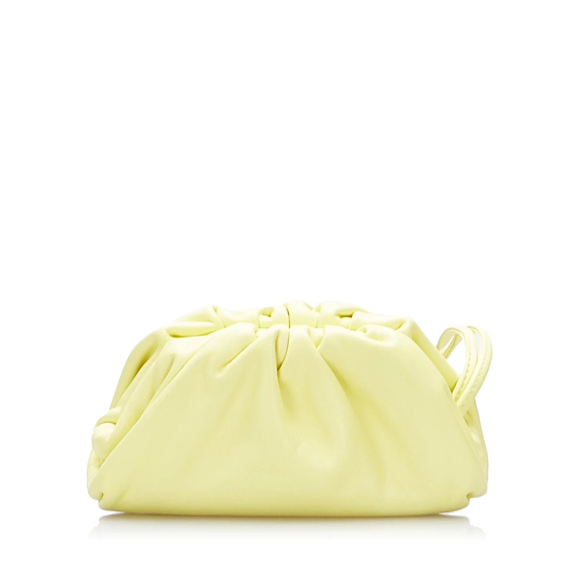 Pouch Bottega Bag Authenticated Leather Veneta Unisex The Yellow Pre-Owned Calf (Good) Crossbody
