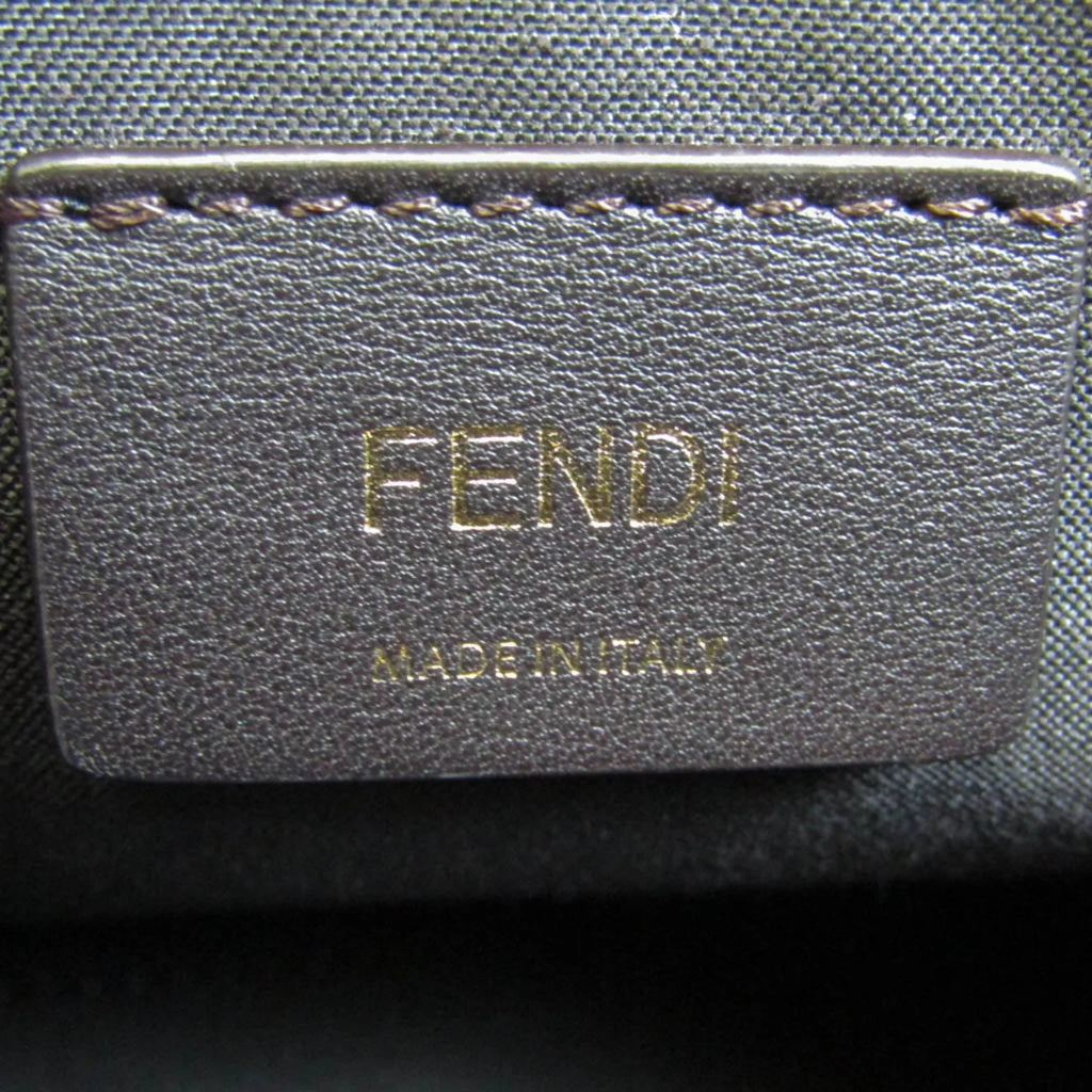 Handbag,Shoulder (Good) By Pre-Owned Fendi Gingham Beige,Light 8BL146 Bag Plaid Women's Leather The Pink,Yellow Way