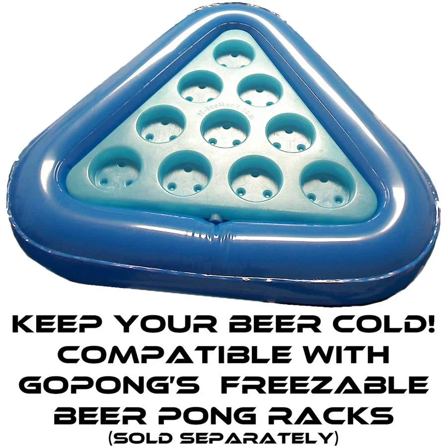 Game (5 GoPong Floating Pool Pool Pieces) Rack Beer Pong