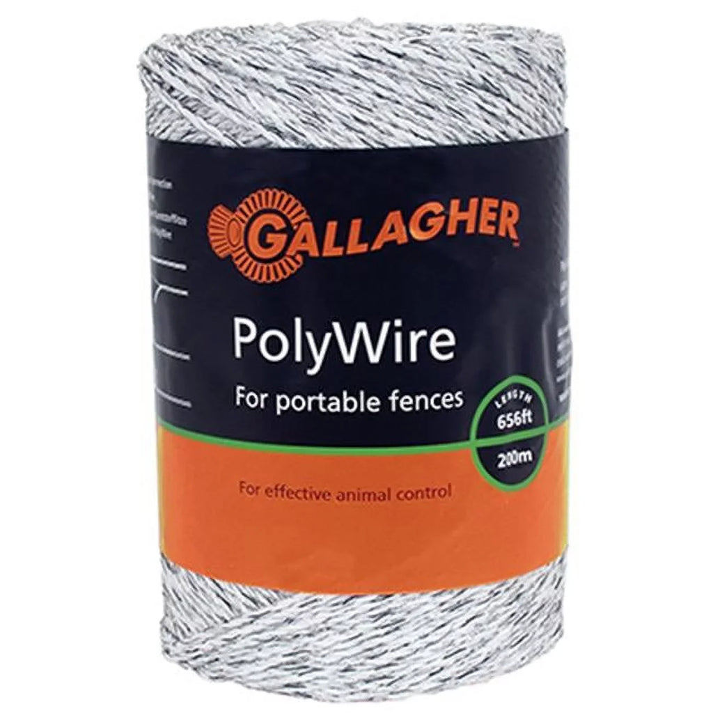 Electric Gallagher Quantity - 656-Ft. x Ultra 1/16-In. 1 G62004 White, Fence Polywire,