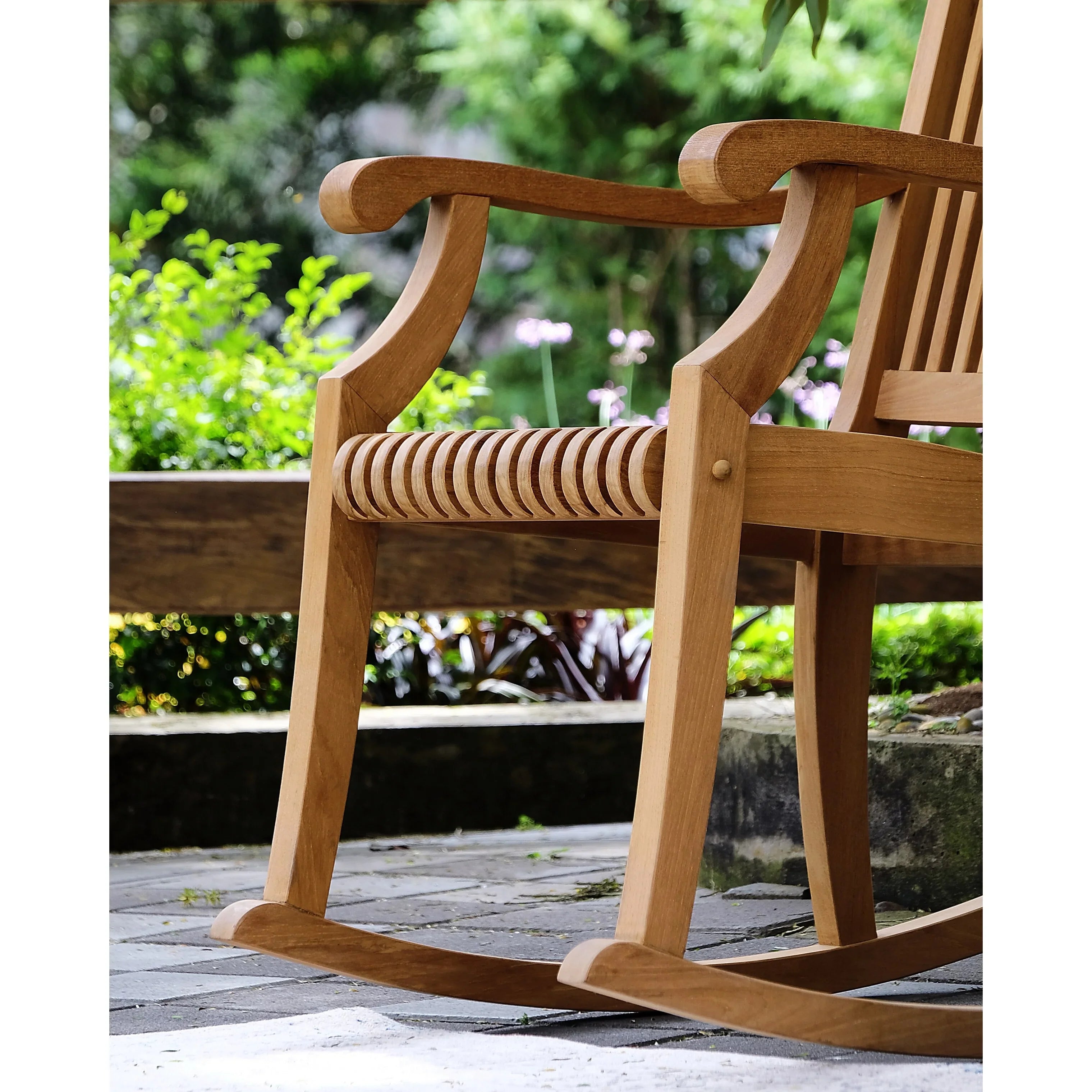 Chat Rocking Teak Chair Casual 3-piece Set Cambridge Chara exterior
