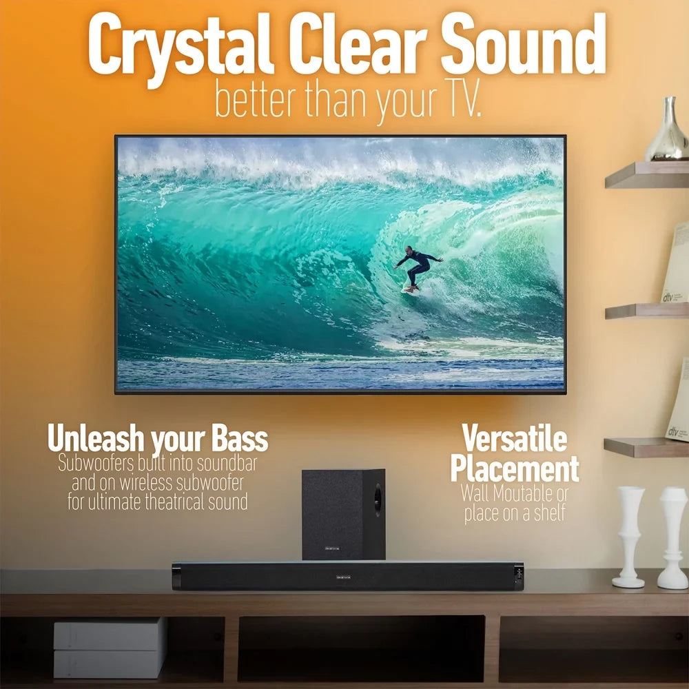 Screen 2020 Wall (2020) Mount, TV 43-inch Surge Cleaner with TV 4K LED UHD Deco Adapter, Essentials Gear with Bundle 6-Outlet X800H Subwoofer, Soundbar XBR43X800H 60W and Smart