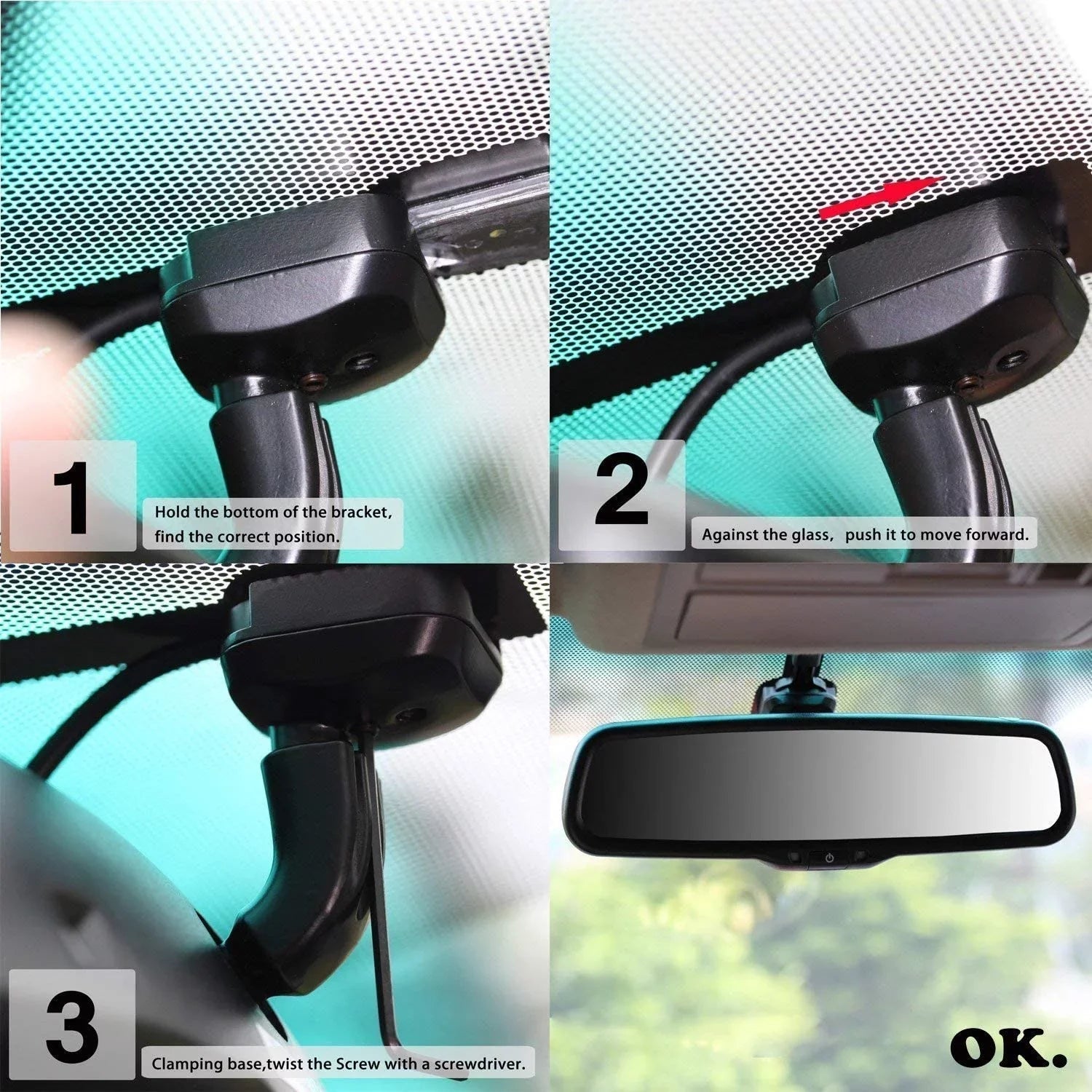 Camera Backup with Monitor View Waterproof Camera Reversing OEM for for Parking AUTO-VOX Back & IP68 Car/Trucks, Look Up Camera Mirror Rear T2
