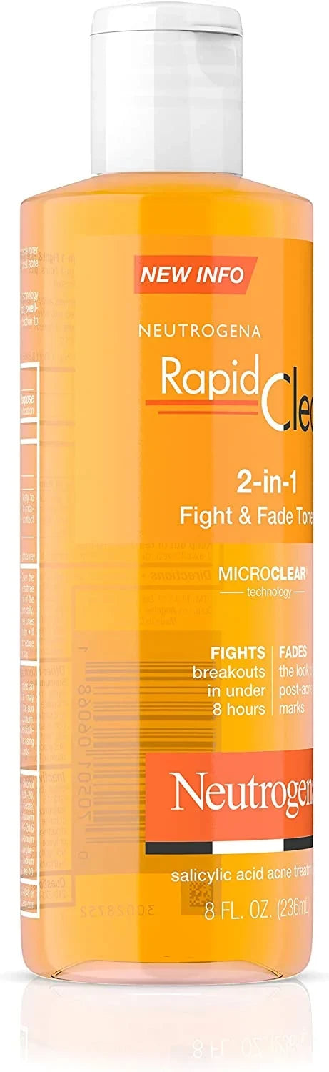 (Pack Clear Neutrogena Fight & 2-in-1 8 Fade Toner of Rapid 2) oz