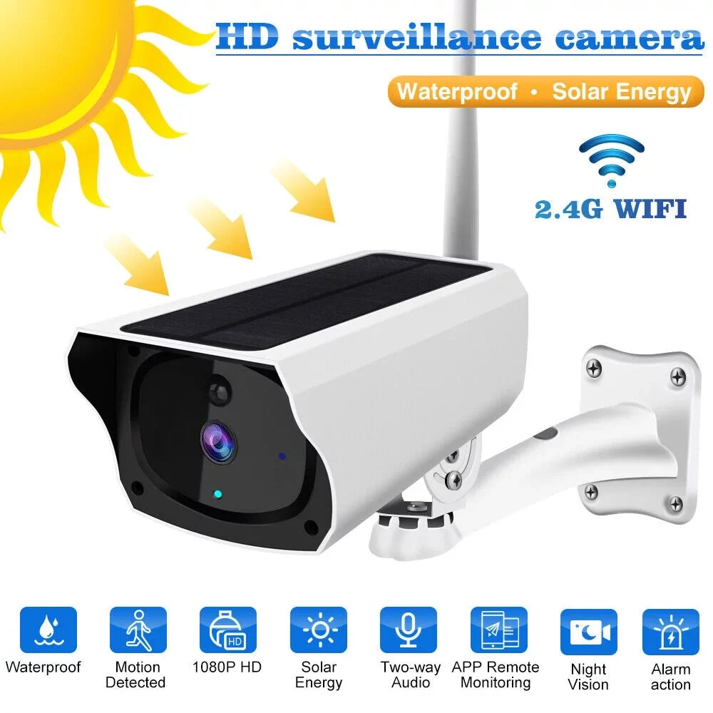 System Wireless Solar Home Camera AI 1080P MDHAND GB Camera exterior Camera, Detection exterior, Card + IP66, Pro 32 Surveillance Memory Security
