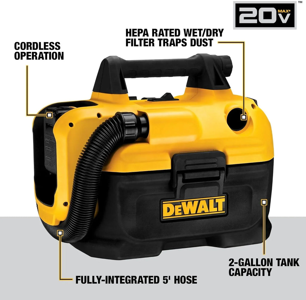 Inch Inch x Only Cordless Yellow, Vacuum, 12.30 12.80 (DCV580H),Black, Inch 20V Tool MAX x 17.10 Wet-Dry