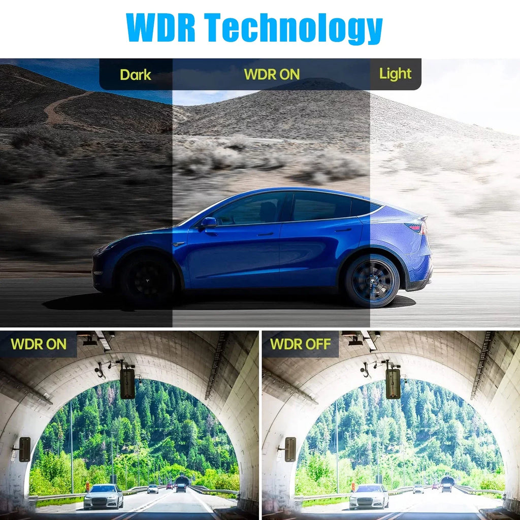 Cam Dual with and Rear, Camera, Vision Dash Backup Night Cam Screen 1080P HD Dash Car TSV 3 Channel Front Camera DVR