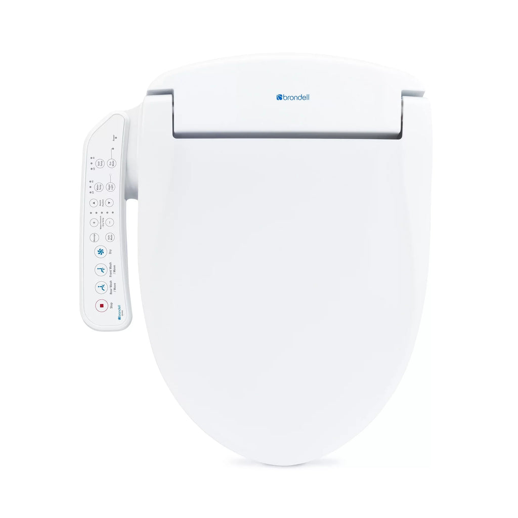 and Sidearm, Steel Seat Bidet with White Dryer Stainless SE400 Round Brondell Nozzle, Swash
