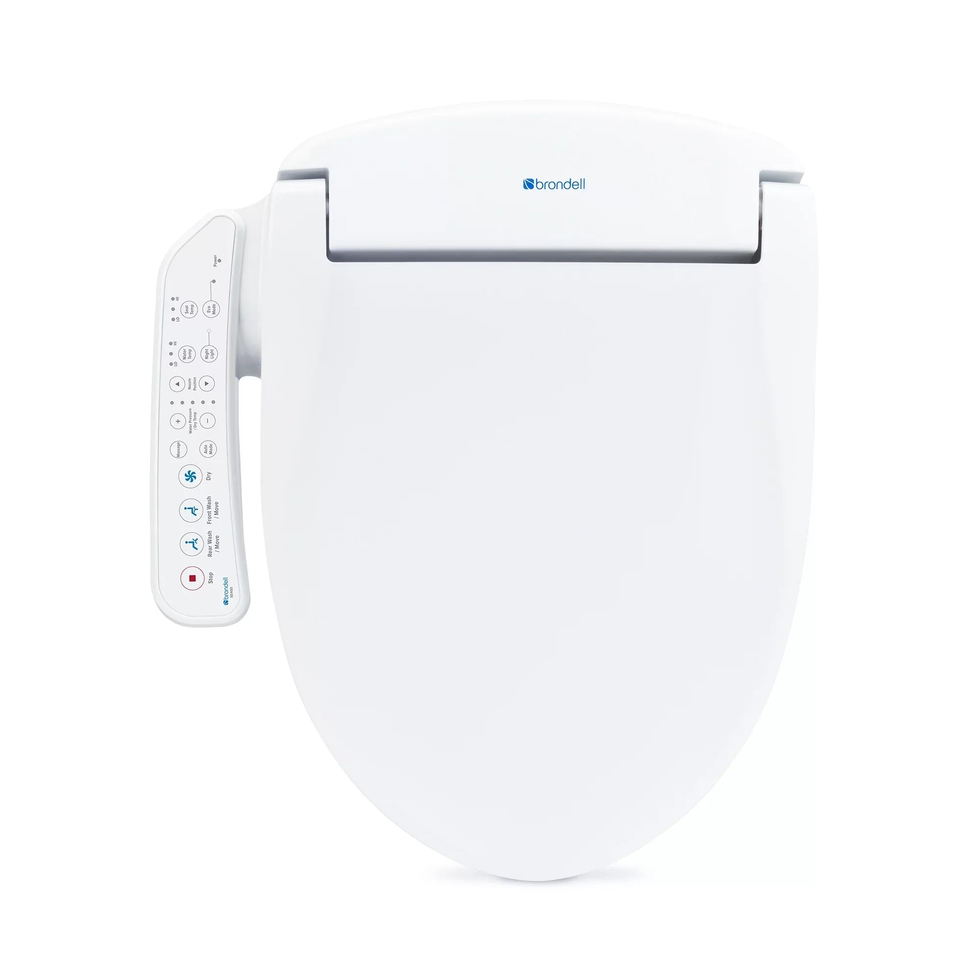 and Sidearm, Steel Seat Bidet with White Dryer Stainless SE400 Round Brondell Nozzle, Swash