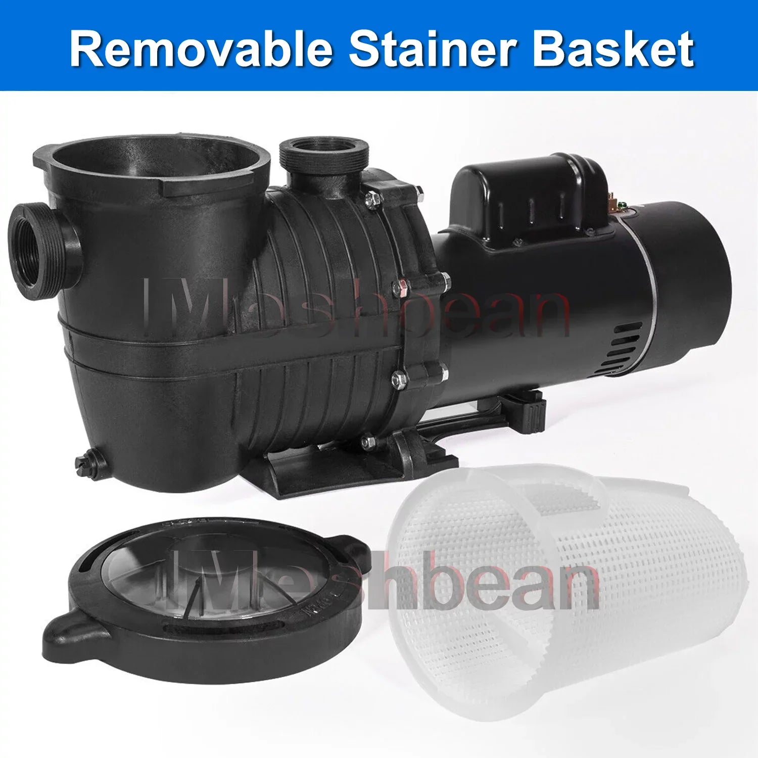 Pool iMeshbean liquid Motor Inground 6000GPH, Swimming Strainer Ground Head Pool Above Max 110V-230V, and Pump, w/ for Pool 1.5HP Basket In-ground Swimming 69FT, Circulation,